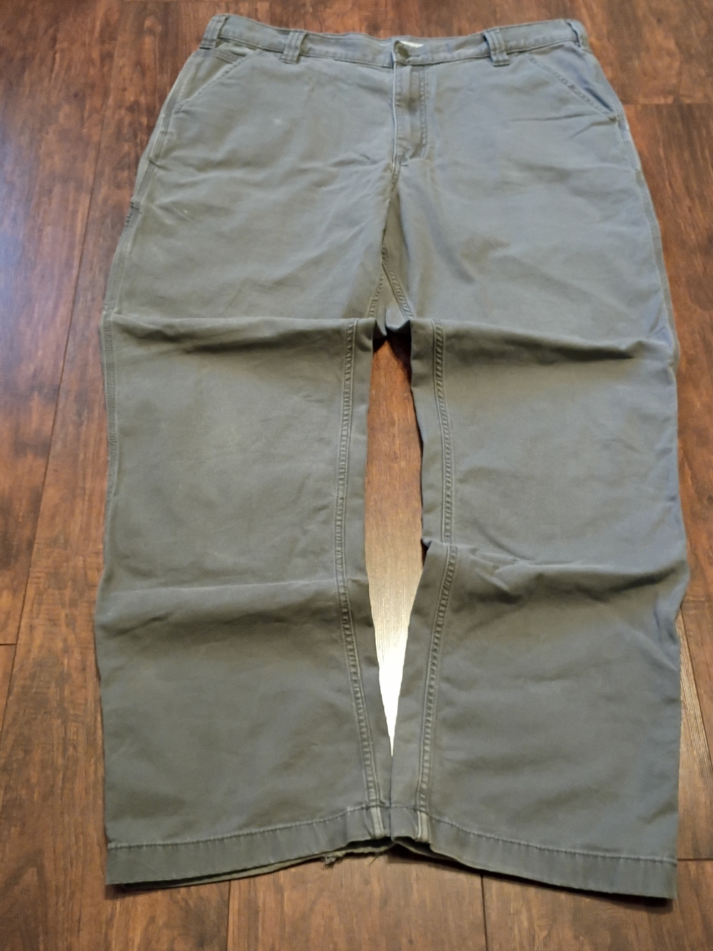 Carhartt Grey Straight-Leg Work Chinos